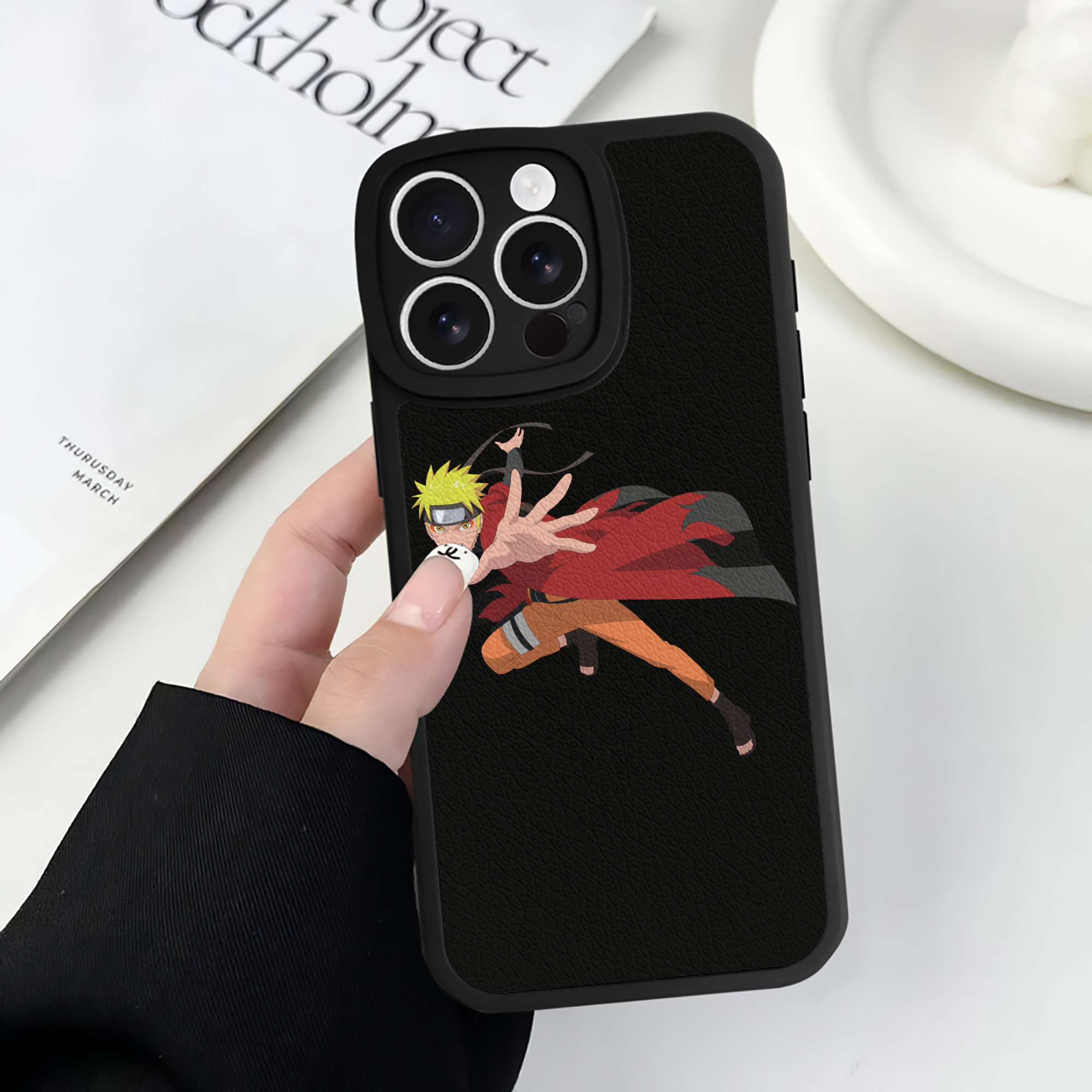 （画像用） NARUTO -ナルト- うずまき ナルト Uzumaki Naruto 【iPhone 16シリーズ対応】シリコンスマホケース（レザー調） 材質：シリコン